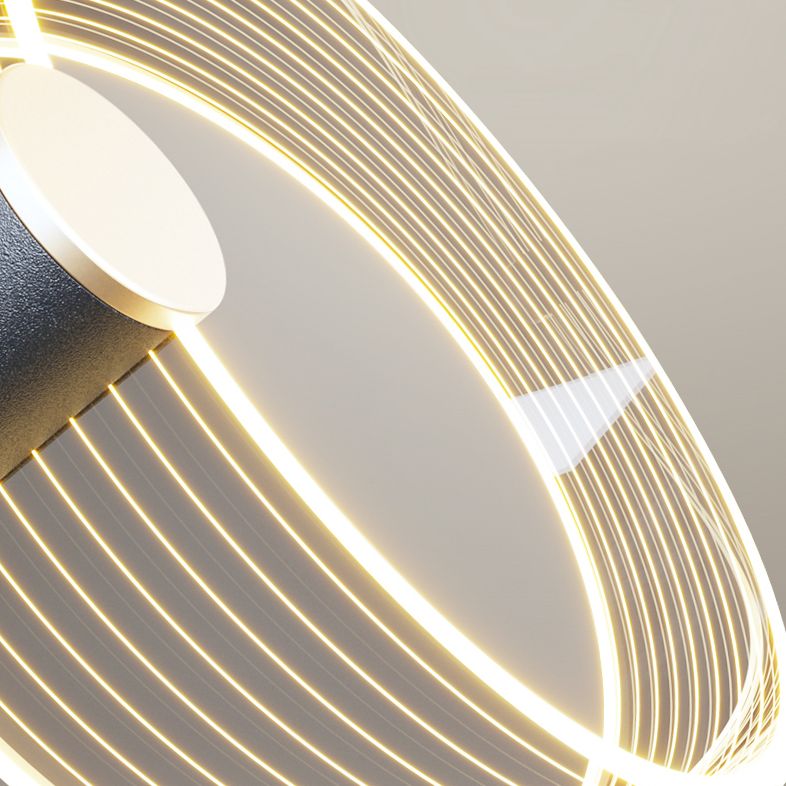 1-Circulo de luz moderno de luz de descarga de luz LED techo de metal LED montado para la sala de estar