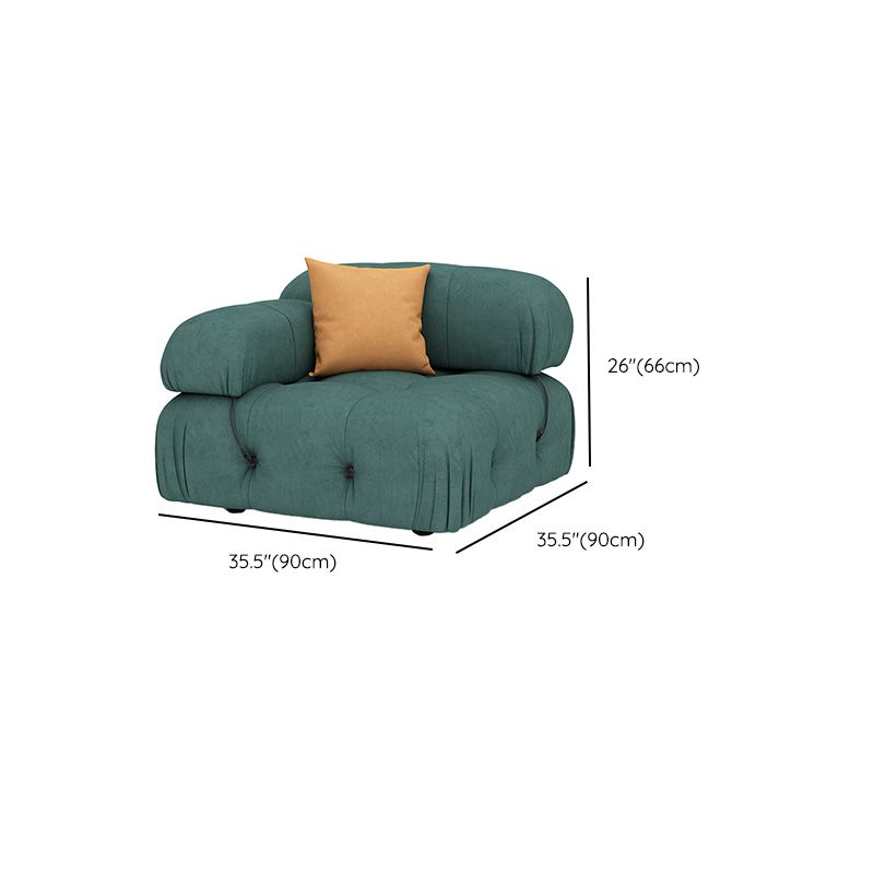 35" Wide Contemporary Sofa Forest Green Stain Resistant Seating