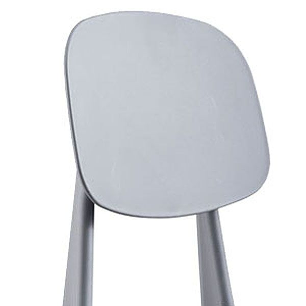Silla sin brazos de comedor de plástico de estilo contemporáneo, respaldo abierto, sillas laterales para uso doméstico