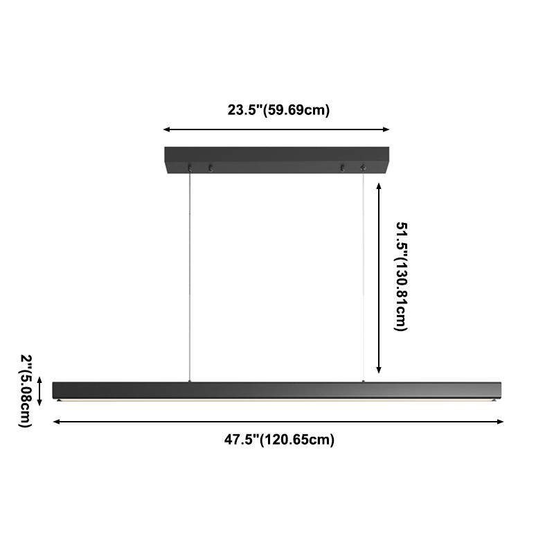 Luz Led Island Lighture Nordic Modern Style Comedor Rectángulo Luz de colgante