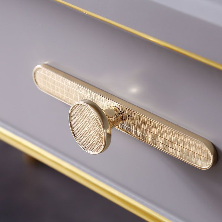 Glam Style Parsons Writing Desk Curved Writing Desk with 3 Drawers