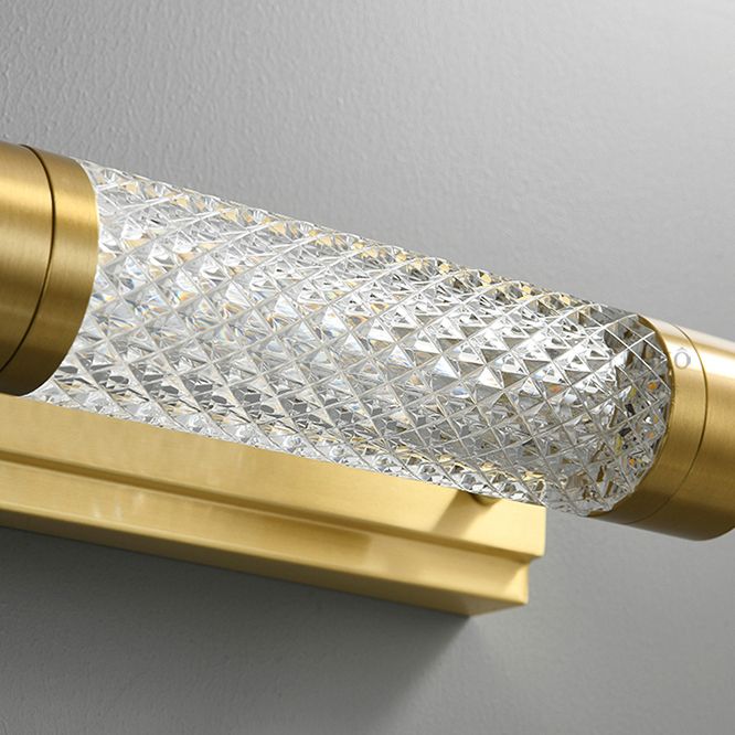 Luce murale a specchio lineare in metallo moderno lampada a parete multipla in ottone
