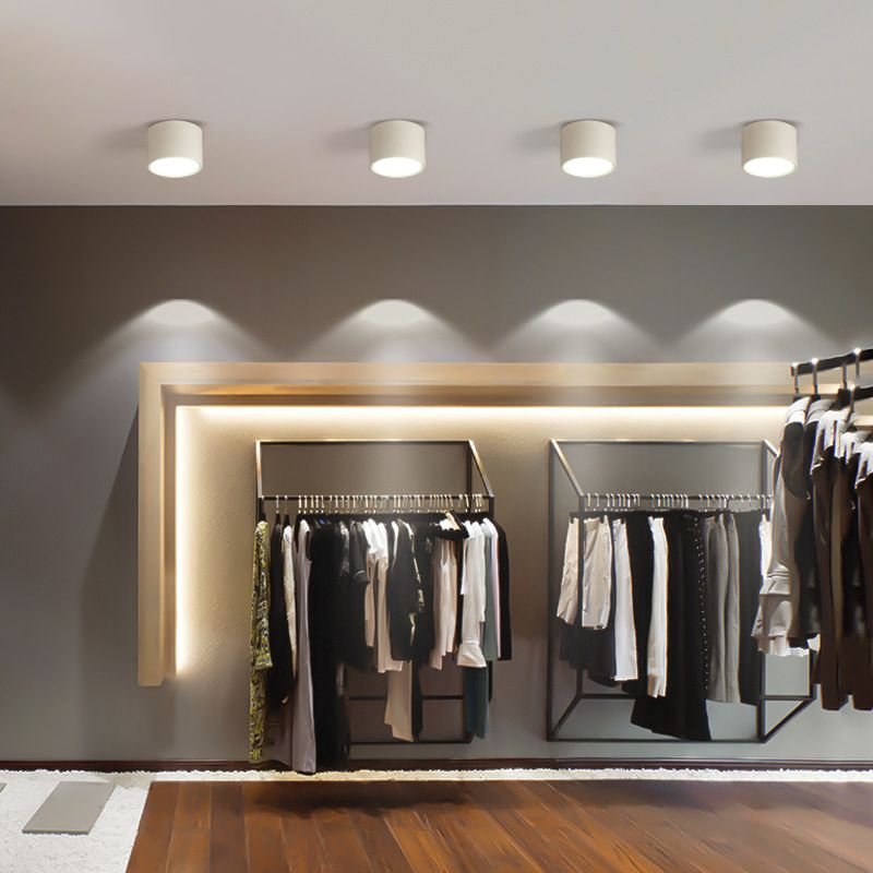 Acrylic Cylindrical LED Ceiling Light in Modern Concise Style Aluminium Flush Mount for Cloakroom