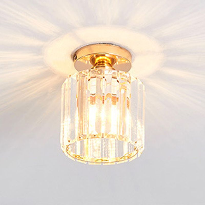 1-Light Modern Style Flush Mount Glass Ceiling Light for Aisle