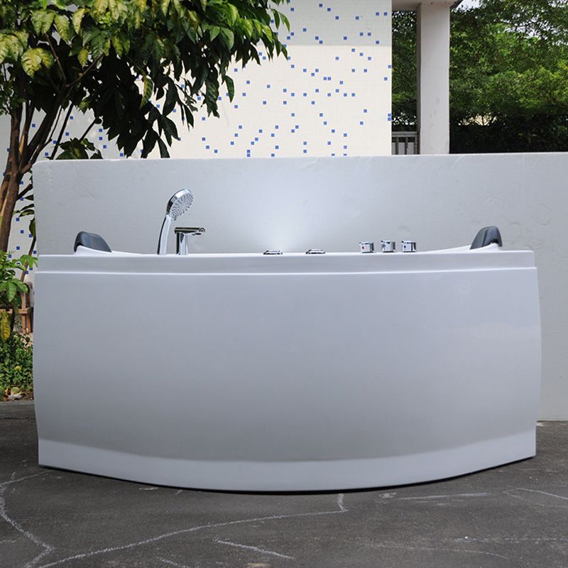 Bathroom Small Tub Modern Acrylic Corner Soaking Bathtub with Drain