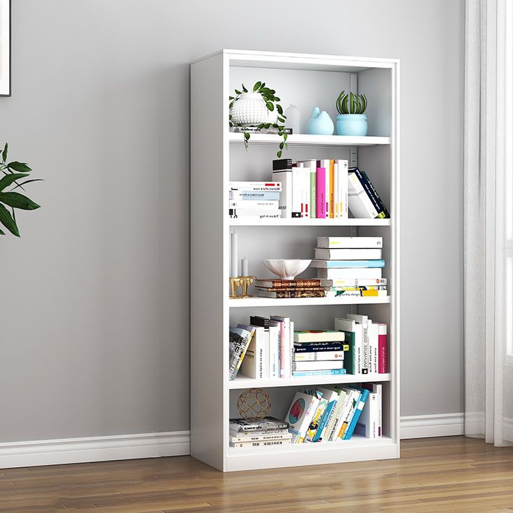 Metal Closed Back Bookshelf Modern Standard Storage Bookcase