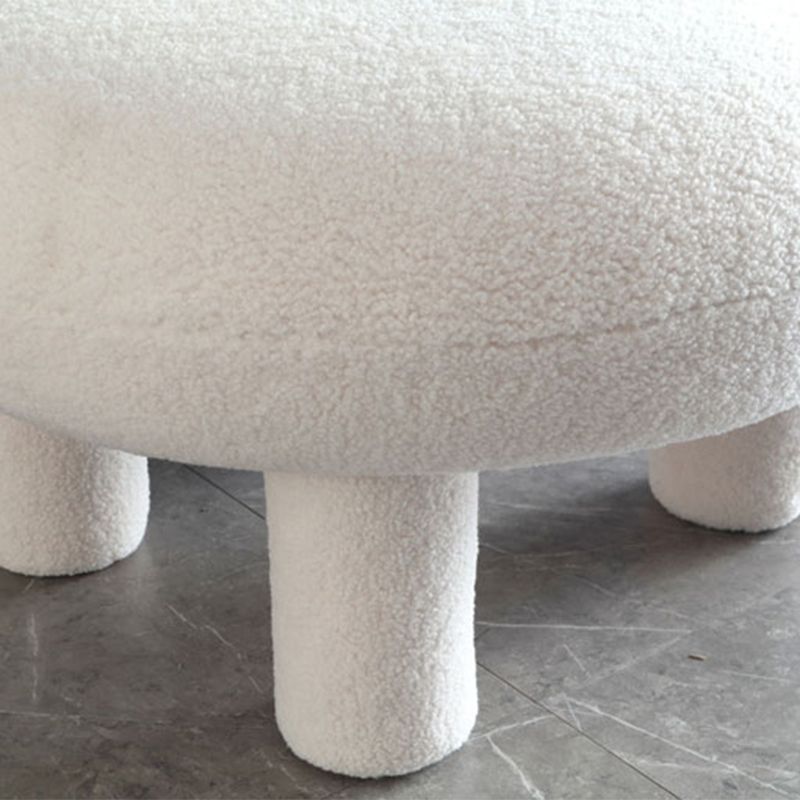 Armless Wool Chair Parsons Chair Fixed Back Chair for Living Room