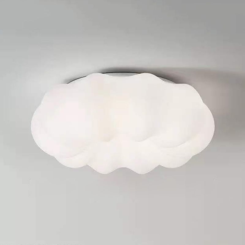 White Flush Mount Lighting Modernism Metal Ceiling Light for Hallway
