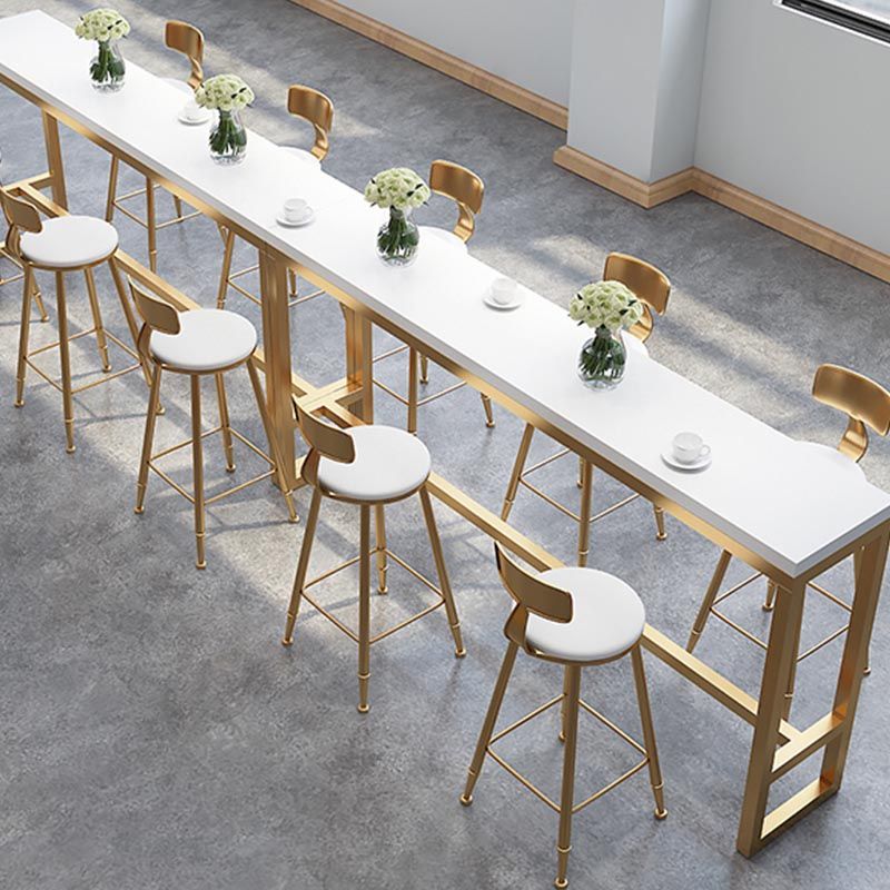 Glam 1/4/6 Pieces Counter Height Set Wood and Metal Rectangle Pub Dining Set