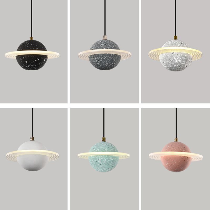 Modern Minimalist Style Global Pendant Lighting Fixtures Cement Hanging Pendant Lights for Living Room