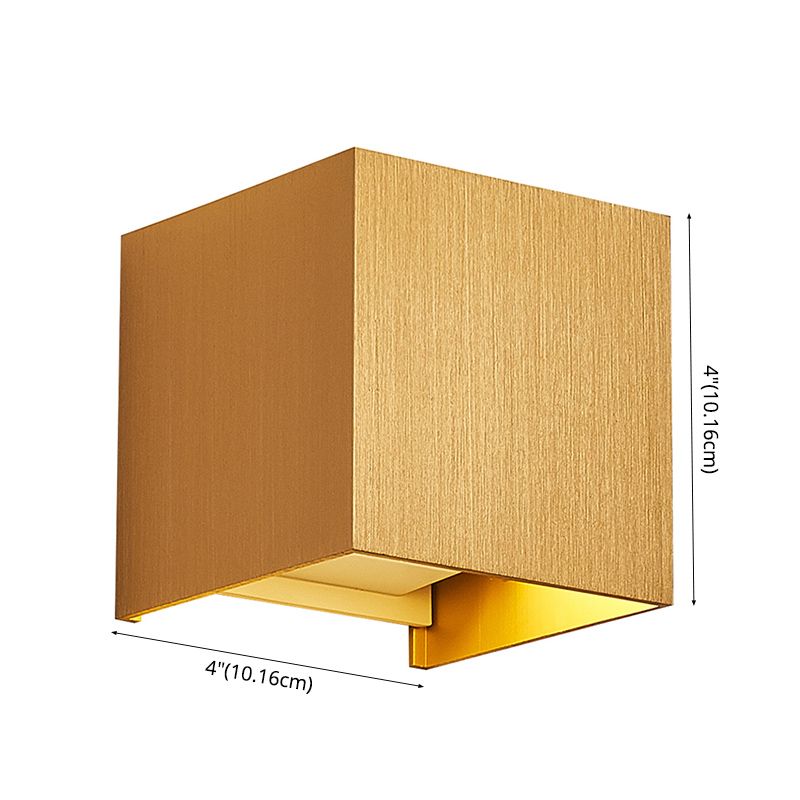 Lámpara montada en la pared cuadrada lámpara de montaje de pared de vidrio moderna para sala de estar