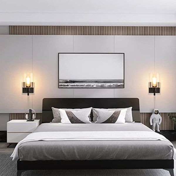 Industrial Style Metal Vanity Light Cylinder Shape Vanity Lamp for Shower Room