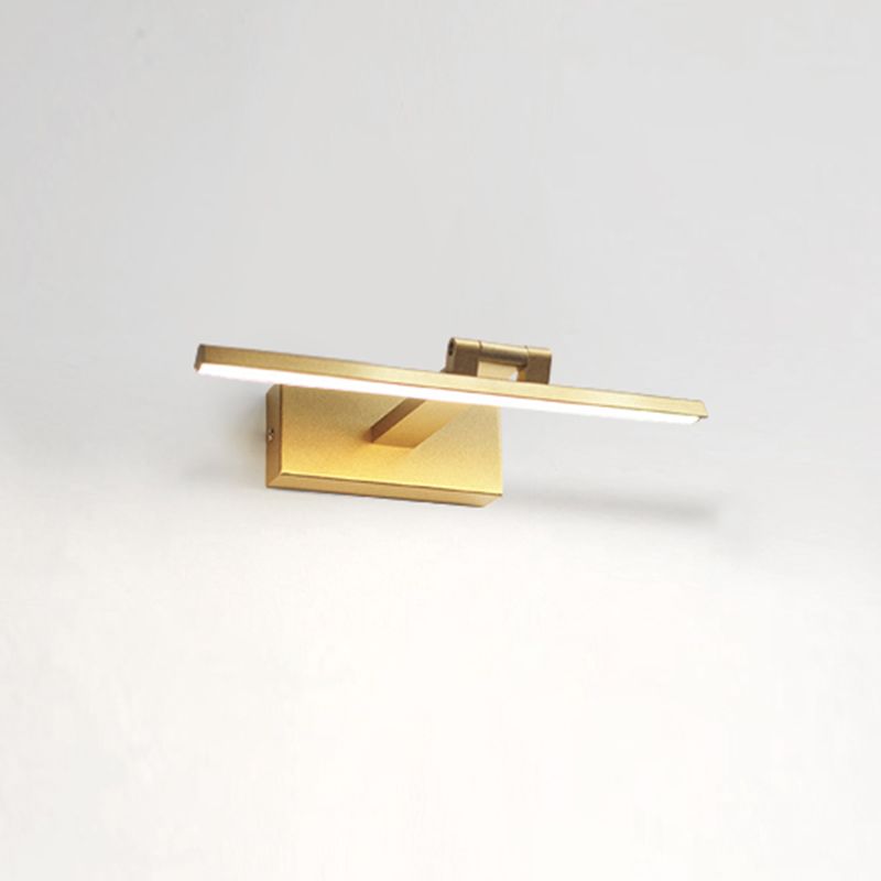 Gold Linear LED Wall Lamp in Modern Concise Style Aluminium Indoor Wall Sconce with Silicone Shade