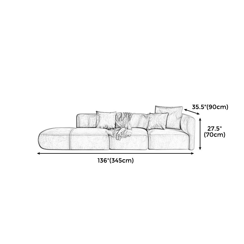 Light-grey Scandinavian Sofa 27.6" for Living Room and Apartment