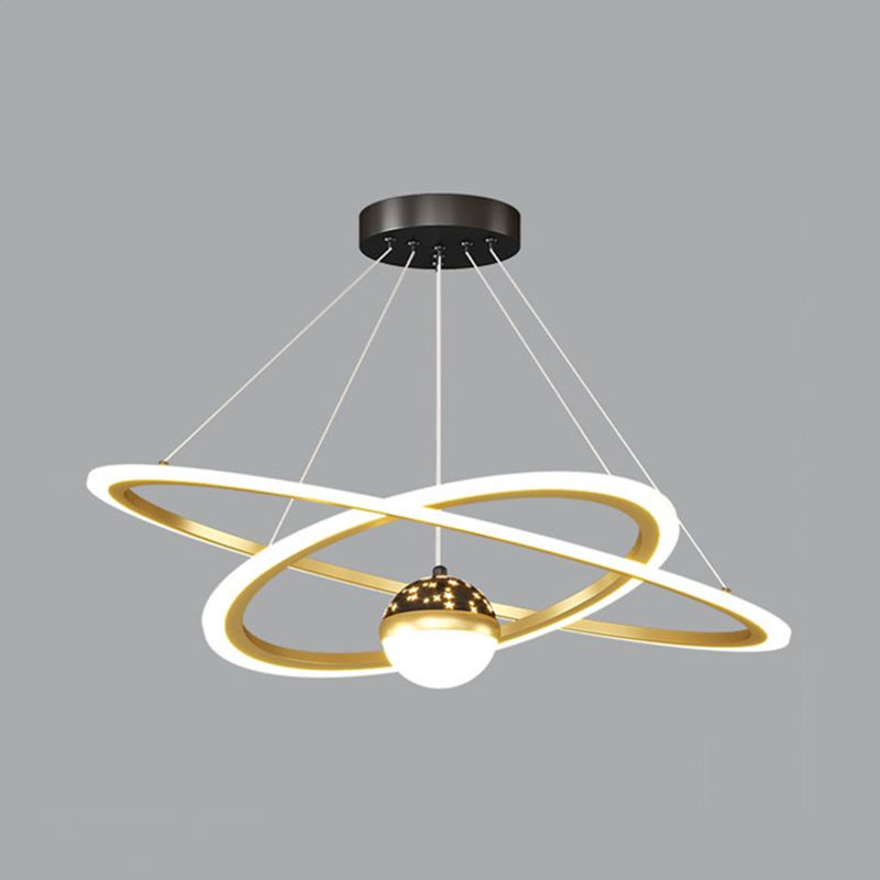 Accesorio de iluminación de lámpara de metal escalonado 3 luces de estilo moderno luz colgante de techo