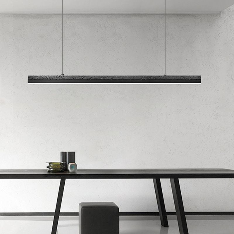 Contemporary Hanging Light Linear Stone Island Light Fixture for Dining Room
