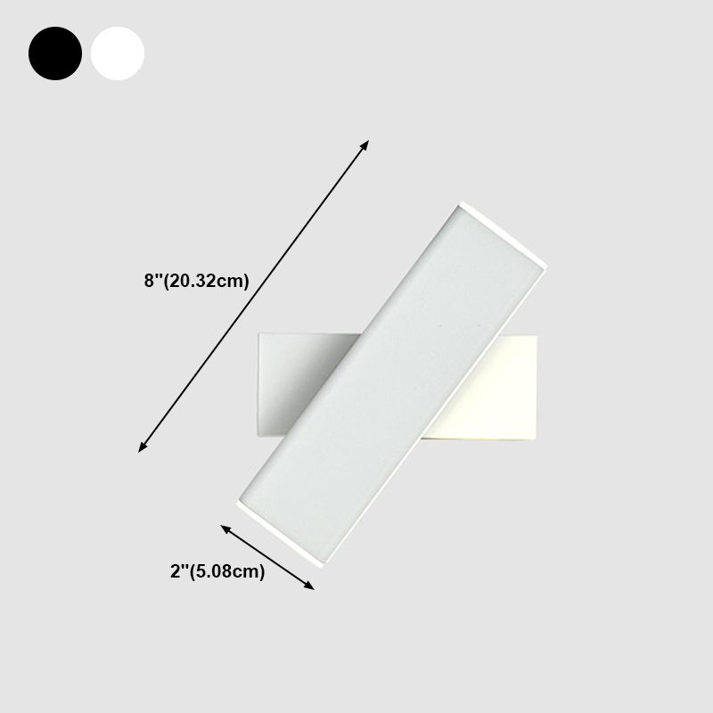 Modern Metal Wall Light Strip Rotatable LED Wall Sconce for Living Room