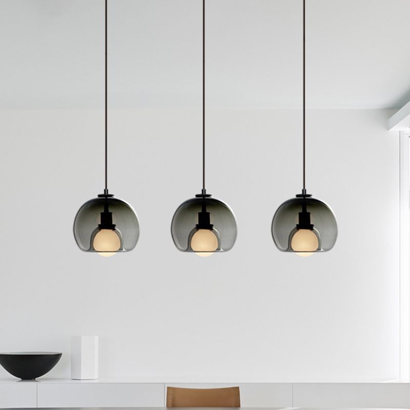 Estilo moderno de forma esférica iluminación colgante de vidrio Luz para dormitorio
