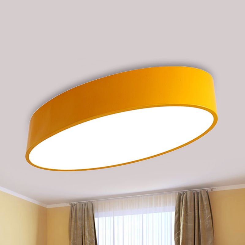 Acrylic Oval LED Flush Mount Light Modern Simple Style Ceiling Lamp for Kid Bedroom