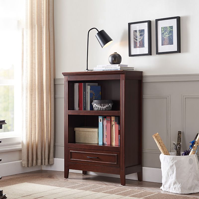 Modern Closed Back Bookshelf Standard Wooden Bookcase for Study Room