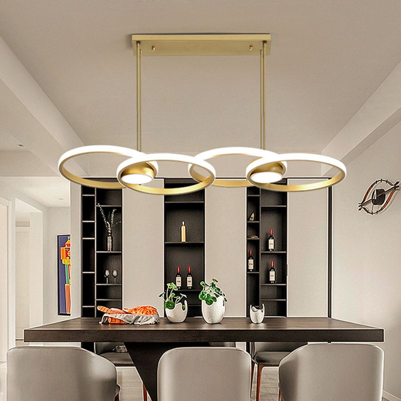 Circles Island Lighting Modern Pendant Chandelier Metal Island Light Fixture