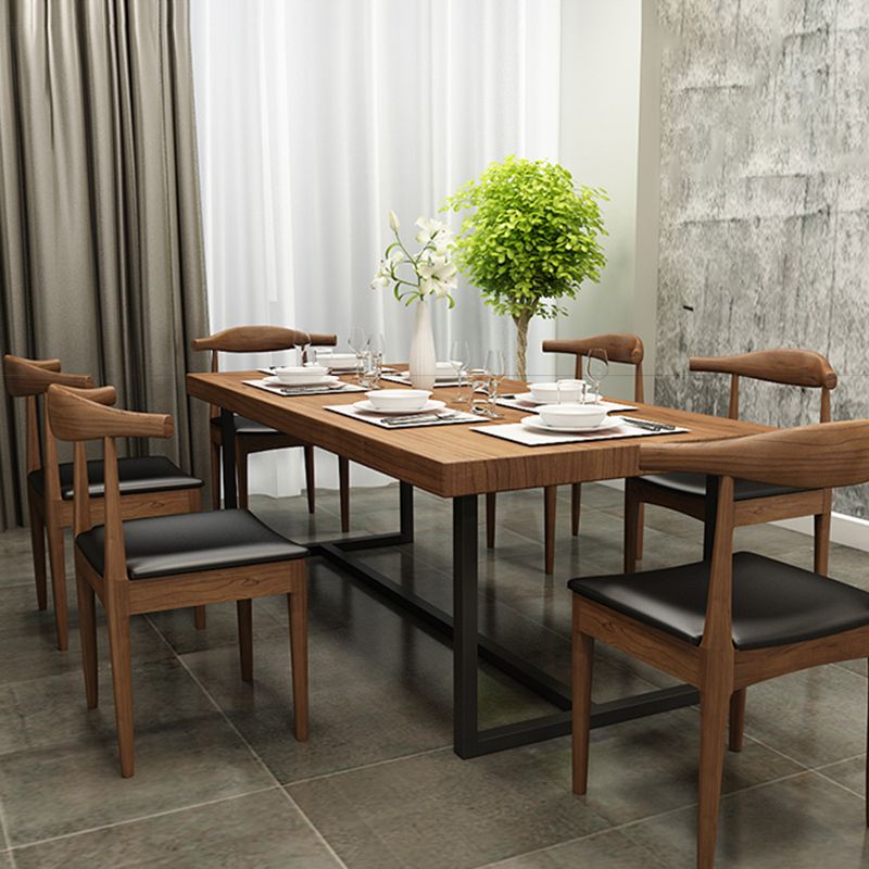 Modern 1/5/7 Pieces Dining Set Rectangle Pine Wood Dining Table for Cafe