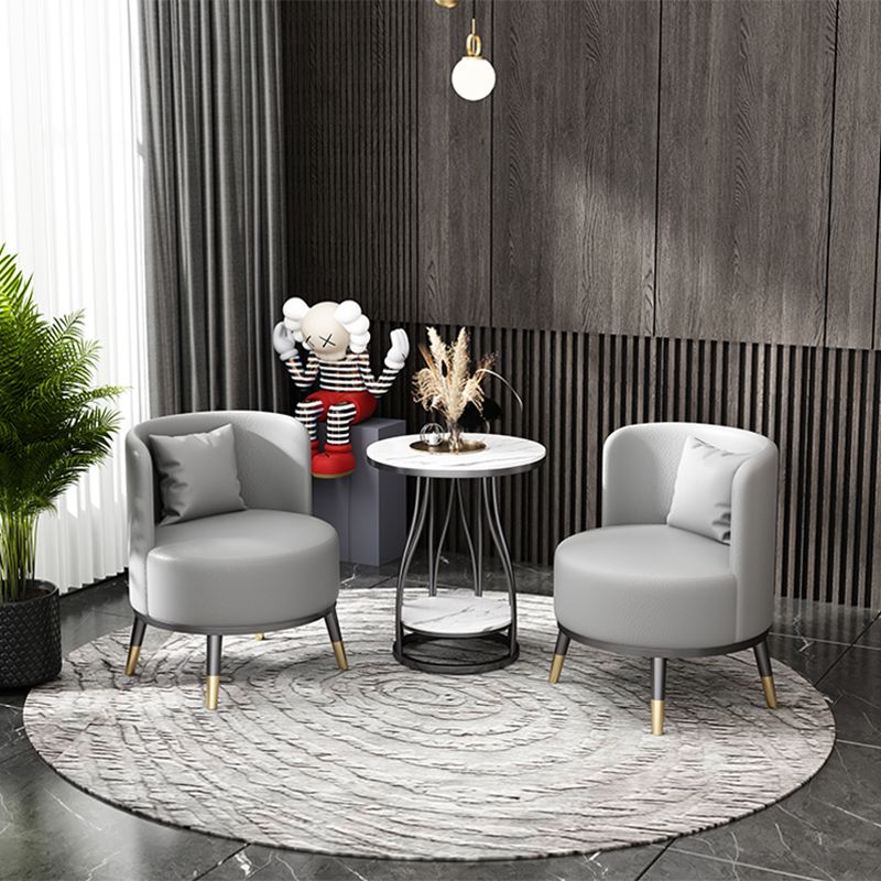 Faux Leather Armless Chair 21.65" Wide Chair with Basic Four Leg