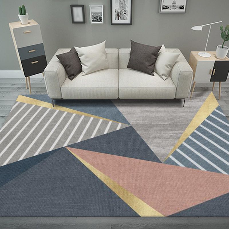 Magnificent Modern Rug Orange Color Piece Rug Stain Resistant Rug for Living Room