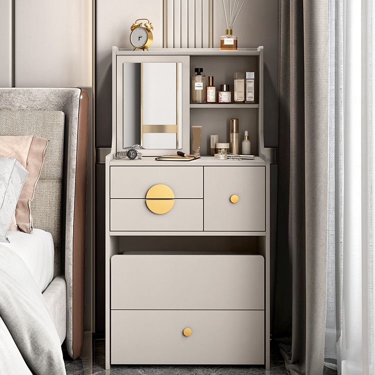 Modern Wood Vanity Dressing Table Grey/White Vanity Table with Drawers