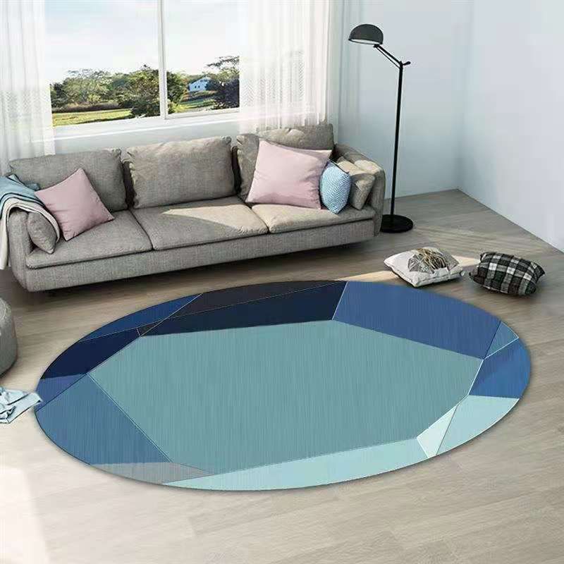 Light Green Color Block Rug Polyester Nordic Indoor Rug Washable Rug for Home Decor