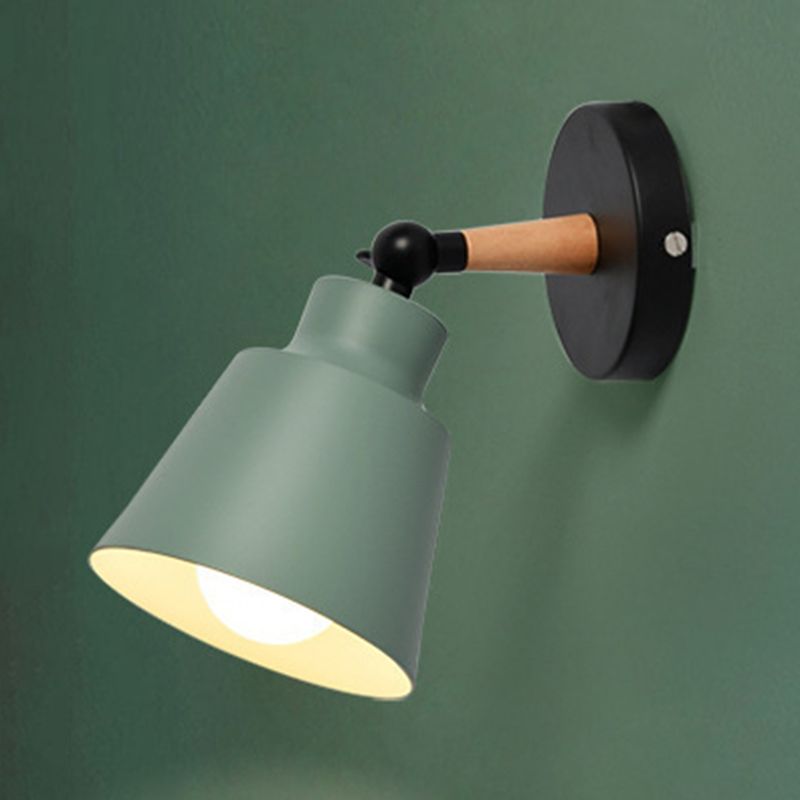 Contemporary Wood Wall Light Macaron Lighting for Living Room