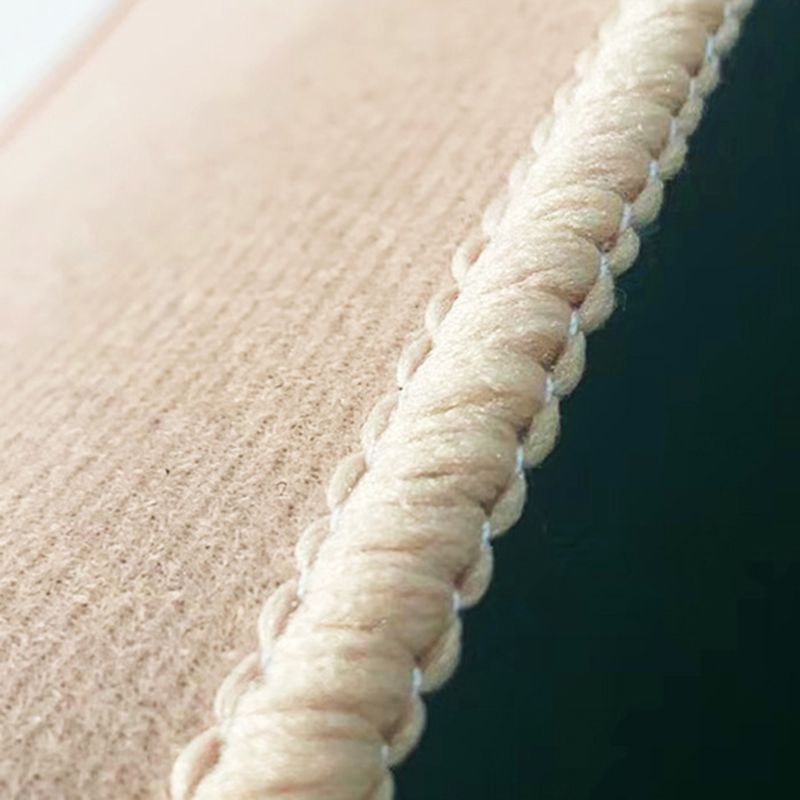 Contemporary Dark Brown Rug Polyester Rug Washable Rug for Living Room