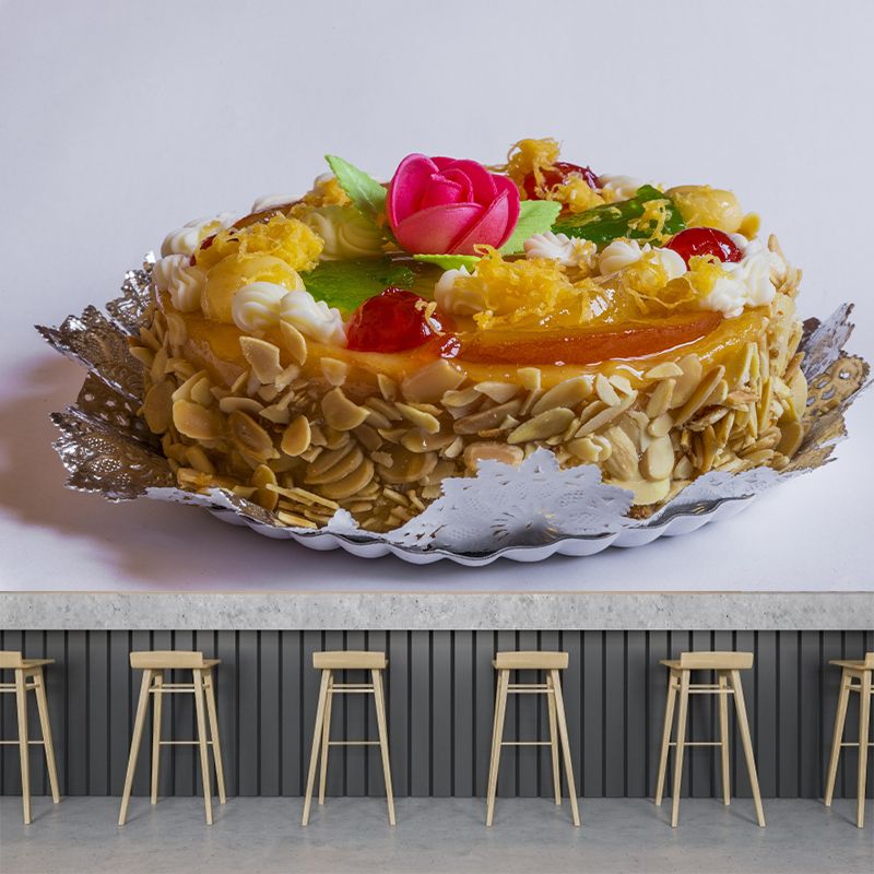 Customized Photography Cake Dessert Mural Wallpaper Commerce Shop Decoration