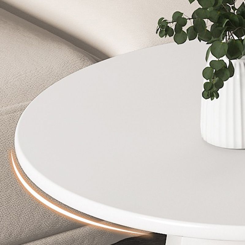 Modern Black/White Coffee Table Pedestal Marble Cocktail Table for Room