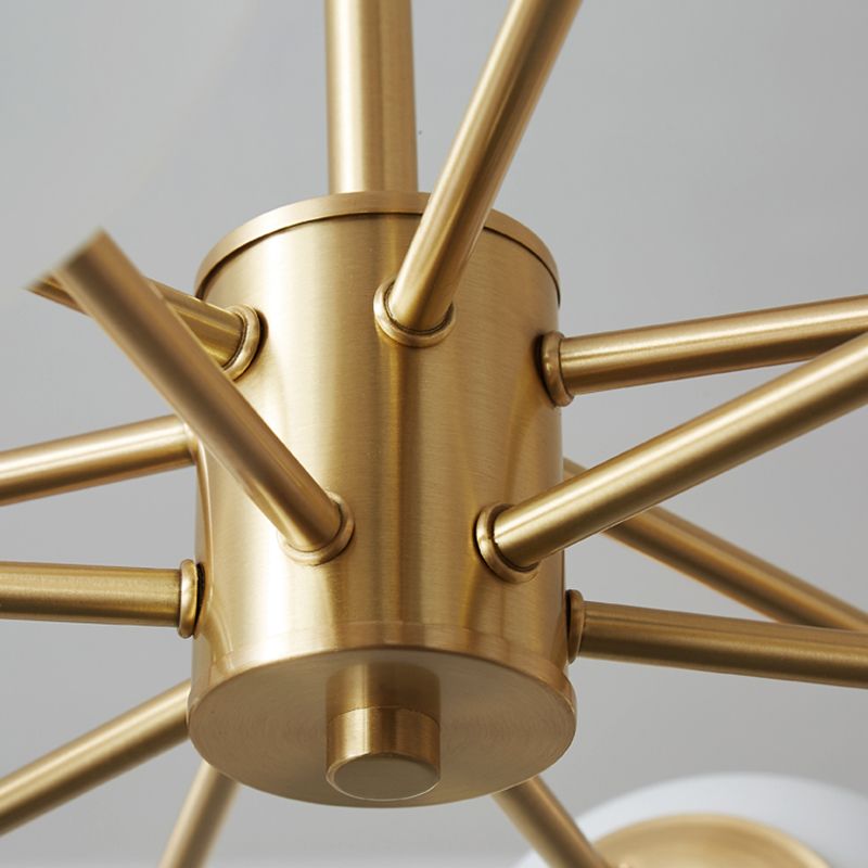 Noordse koperen kroonluchter globe multi -light kroonluchter hanger met glas voor woonkamer