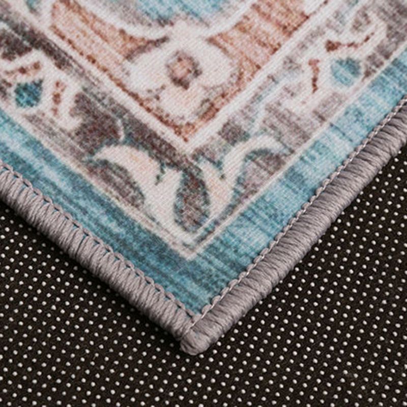 Bohemian Normatischer Stammesgebiet Teppichfarbe gemischte Polyester Teppich Anti-Rutsch-Rücken-Teppich für die Heimdekoration