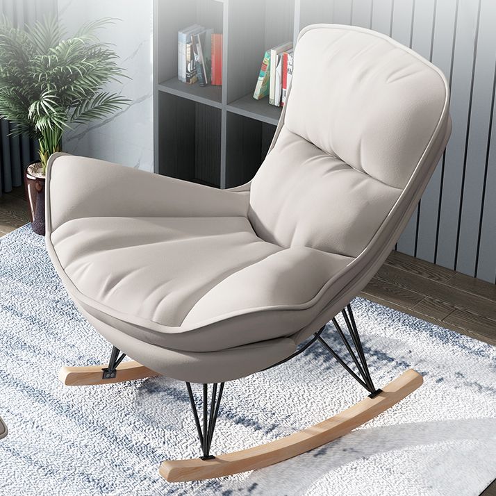 Indoor Leisure Lazy Sofa Chair Modern Style Upholstered Rocking Chair