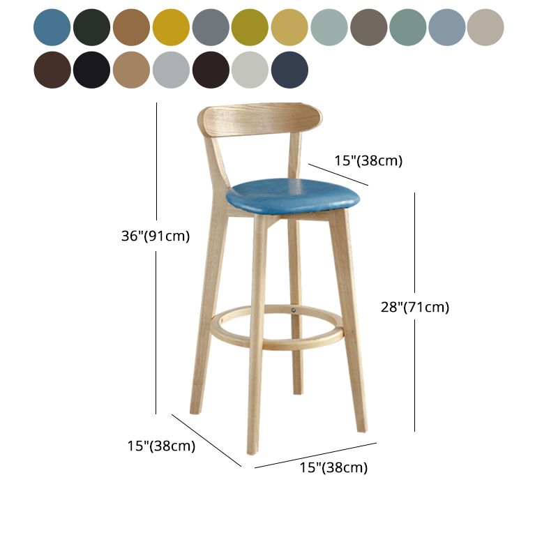Nordisches Holz einfacher Barhocker 28 "H Indoor Tallhocker mit Polster
