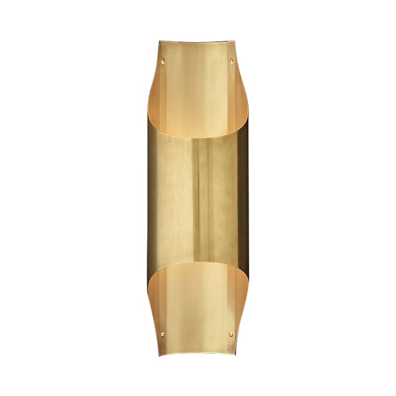 Luce di pannello con tubazioni smussate minime 2 lampadina metallica su e giù lampada da parete in oro