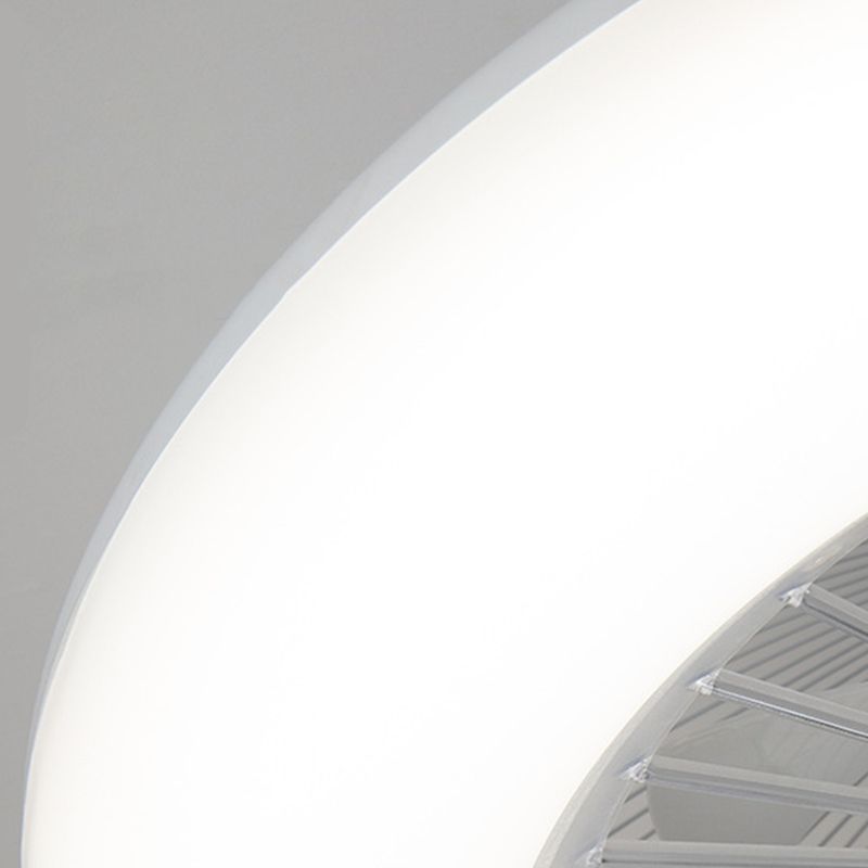 Metal Geometry Ceiling Fan Light Modern Style 1 Light LED Flush Light
