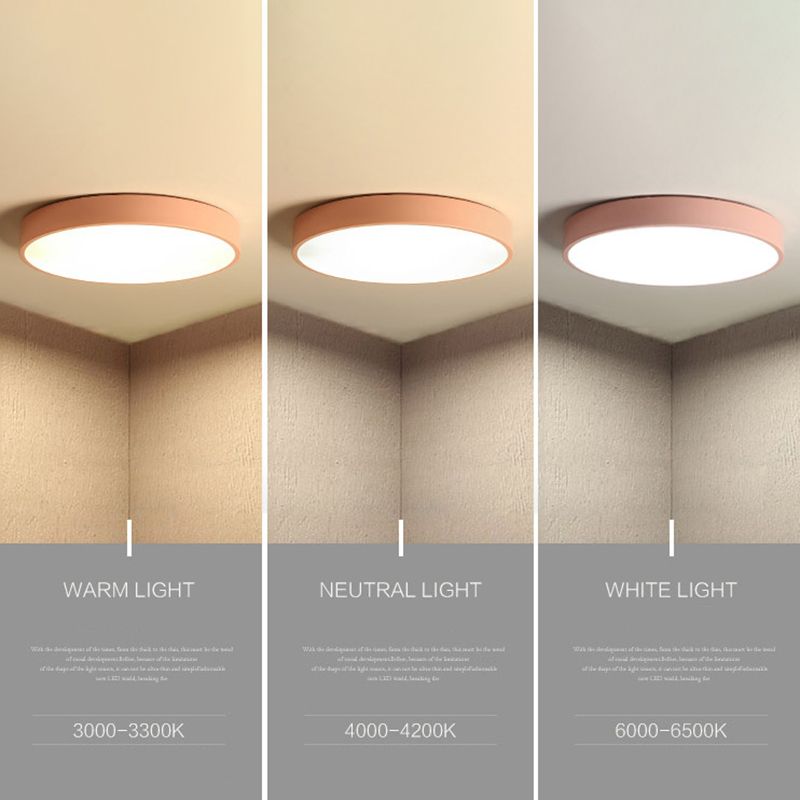 LED-inbouwlamp in Scandinavische stijl, cirkelvormige inbouwverlichting met acrylkap