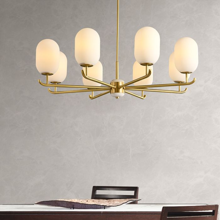 Bronze Chandelier Light Fixtures Sputnik Modern Ceiling Light Fixture for Living Room