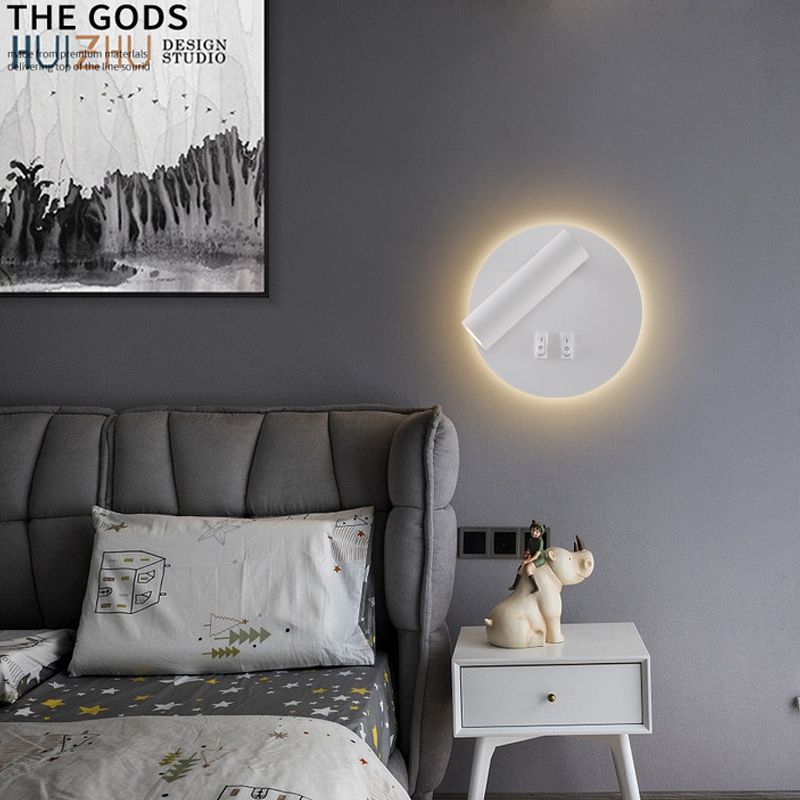 Noordse moderne stijl roteerbare wandbevestiging lamp armatuur led huis slaapkamer muur sconce
