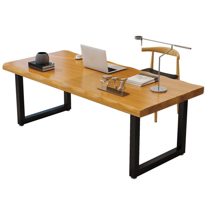 Solid Wood Rectangular Writing Desk Modern Natural Meeting Desk for Office