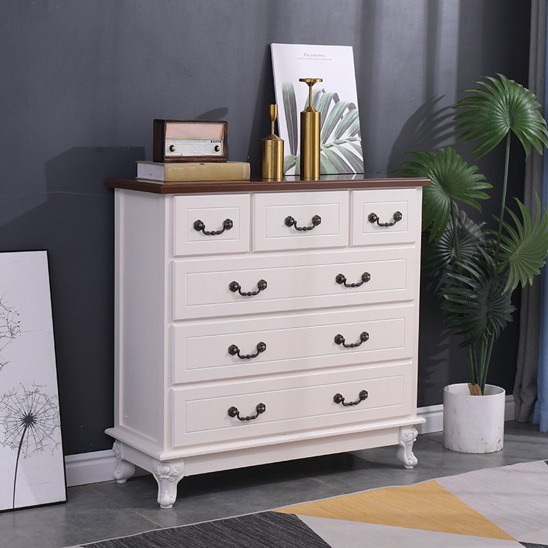 Contemporary Bedroom Storage Chest Solid Wood Soft-Close Drawers Dresser