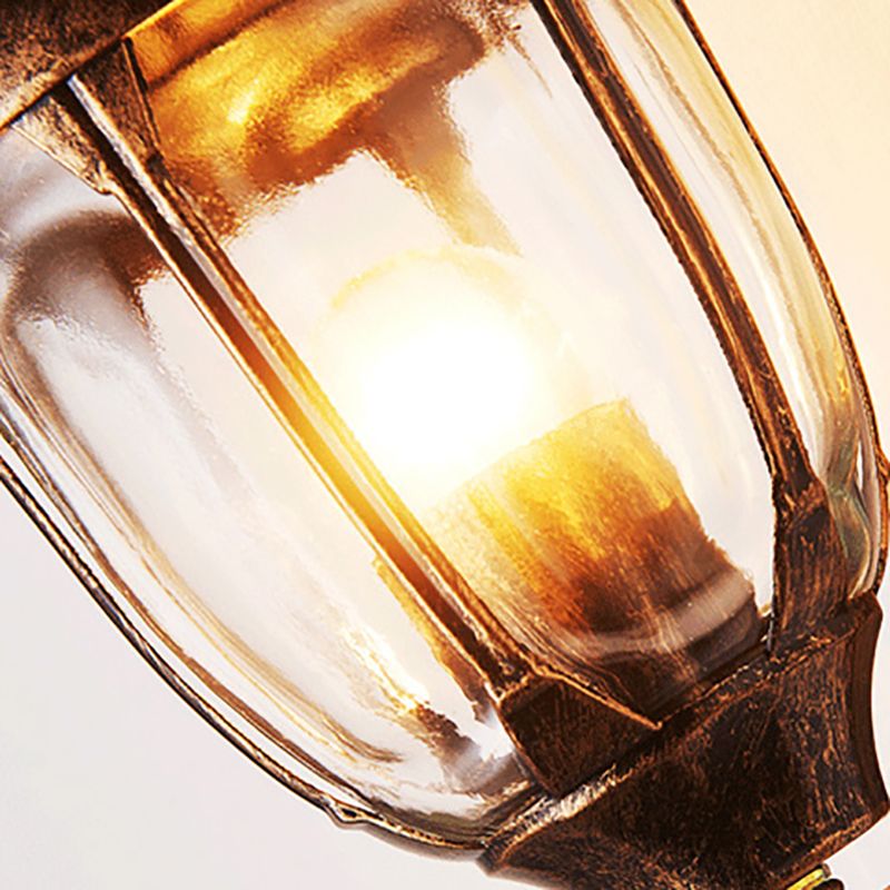 Lámpara de luz de pared al aire libre de queroseno vidrio transparente industrial 1 lámpara de aplano de óxido de luz