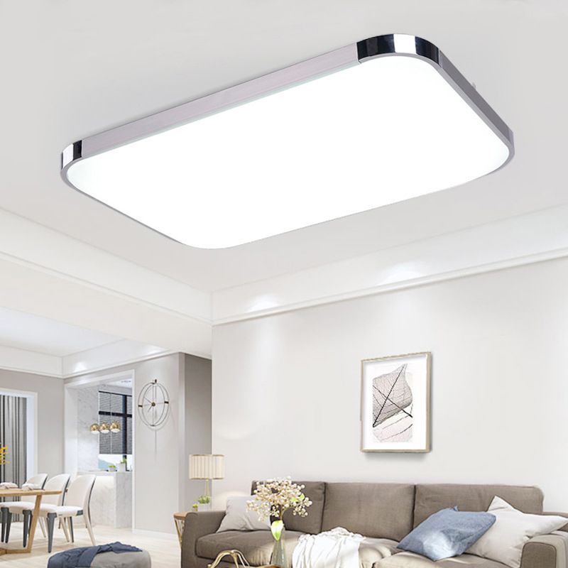 Minimalist LED Flush Mount Ceiling Light Modern Geometry Ceiling Lamp with Acrylic Shade
