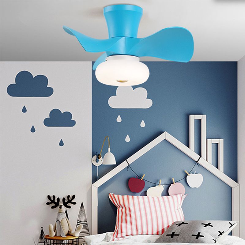 Macaron Round Hanging ventilador acrílico para niños acrílico dormitorio led semi rasgador de rubor