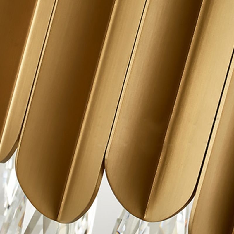 Contemporary Style Geometry Shape Chandelier Lights 9 Light Crystal Hanging Lights