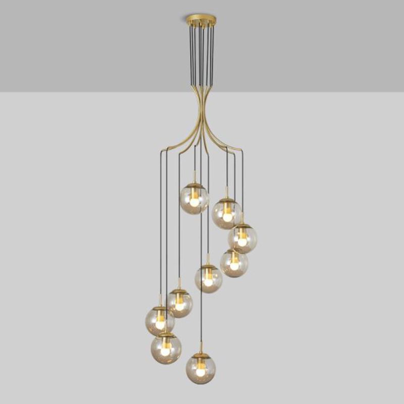 Globe Hanging Light Fixtures Modern Simplicity Glass Ceiling Pendant for Living Room